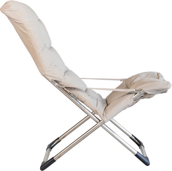 Produktbild Fiam FIESTA SOFT ALU 027S RELAXLIEGE Polyester weiss-schwarz - ALUMINIUM