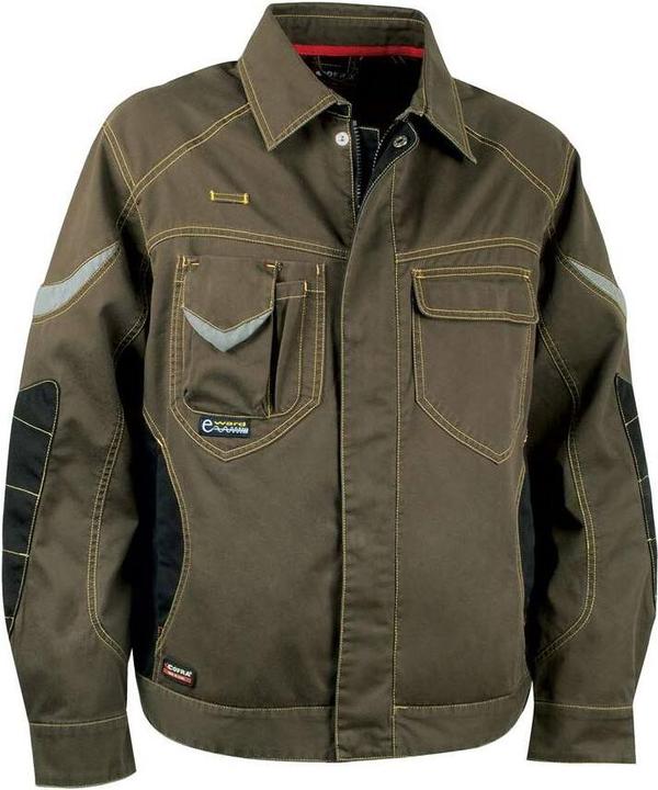 Immagine prodotto Cofra Giacca da lavoro STONE WASH con molte tasche e strisce riflettenti marrone 54 (54)