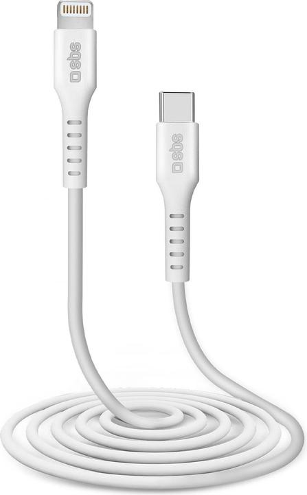 Actual product image SBS Lightning - Type-C cable for data and charging, 2 metres long (2 m, USB 3.2)