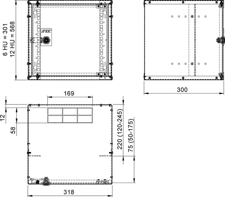 Produktbild Enoc 10" Schrank (5.71 HE, 10 Zoll Rack)