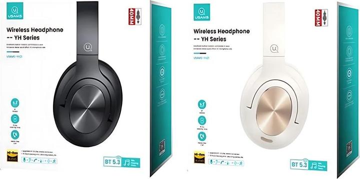 Produktbild Usams Słuchawki nauszne Bluetooth 5.3 US-YH Series czarny/black TDLYEJYS01 (USAMS-YH21) (ANC, 70 h, Kabelgebunden)