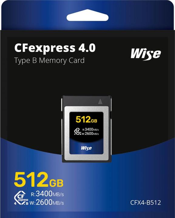 Immagine prodotto Wise CFexpress 4.0 (512 GB, CFexpress tipo B)