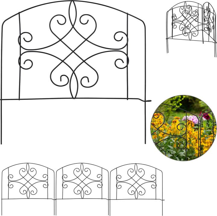 Relaxdays Bordure potager, 4 éléments (186 cm)