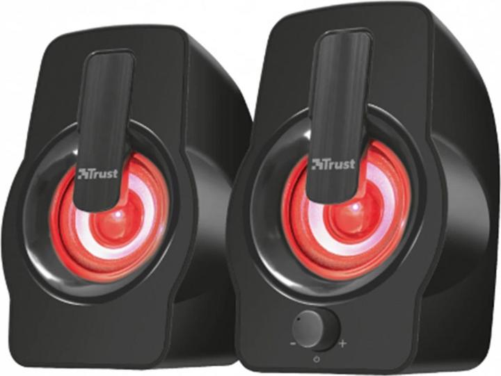 Produktbild Trust Lautsprecher||Gemi RGB|PMPO 12 Watt|1xAudio-In|Schwarz|22948
