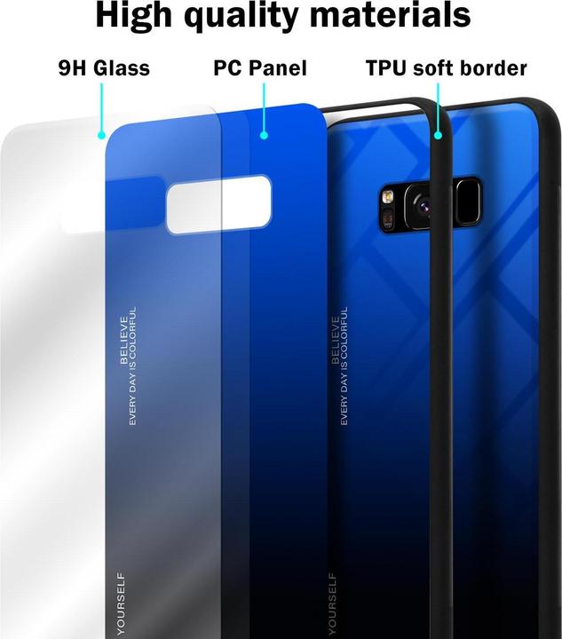 Produktbild Cadorabo TPU 2 Farben Glas Cover (Samsung Galaxy S8+)