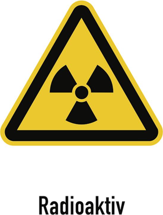 Moravia Panneau d'avertissement Radioactif Aluminium, 210x297 mm