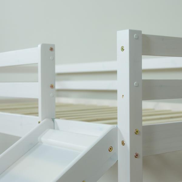 Immagine prodotto Homestyle4u Letto a soppalco con scivolo e tenda (90 x 200 cm)