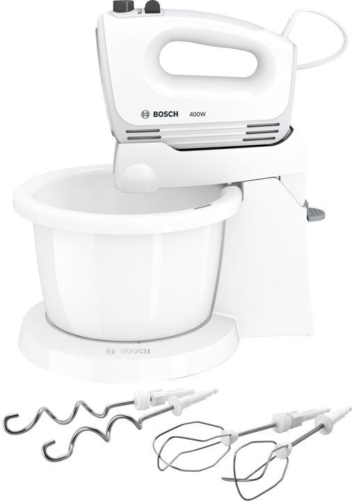 Produktbild Bosch Hausgeräte Mixer CleverMixx MFQ2600X Mixer with bowl, 400 W, Number of speeds 4, Turbo mode, White (400 W)