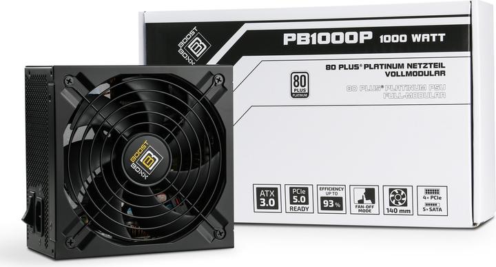 Immagine prodotto CSL 1000 Watt BoostBoxx Power Boost, Full-Modular, 92% di efficienza, certificato 80 Plus Platinum (1000 W)
