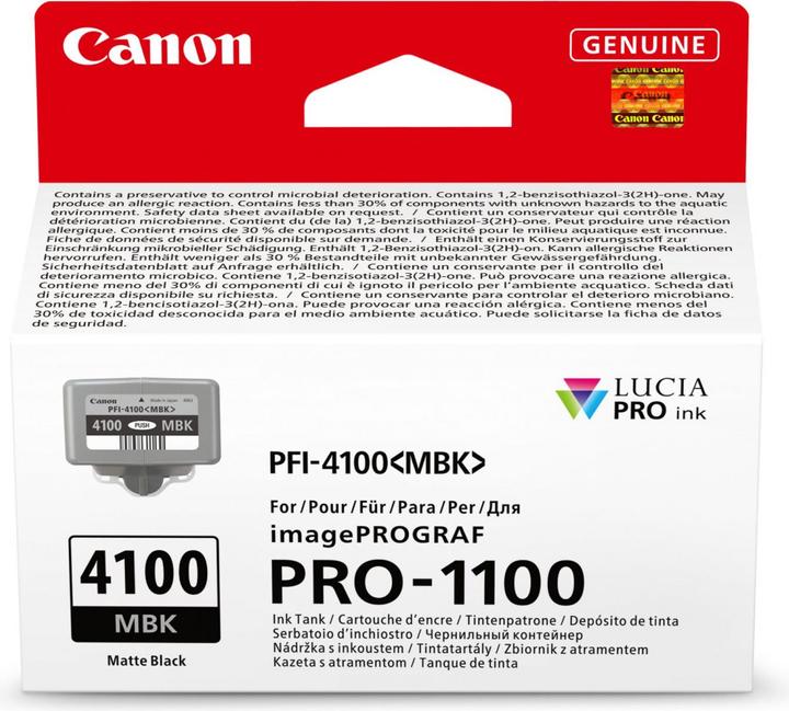 Label énergétique Canon PFI-4100 MBK noir mat (CF)