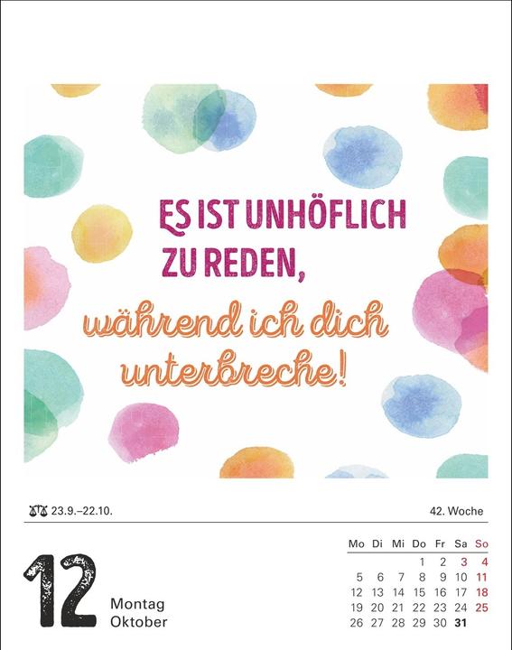 Actual product image Harenberg Lange Rede kurzer Gin Tagesabreisskalender 2026 - Der Sprüche-Kalender (11 x 14 cm, German)