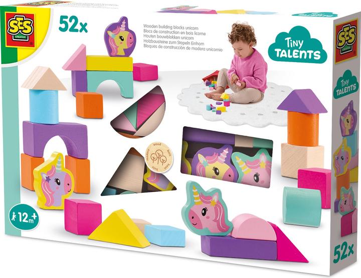 Produktbild Ses Holzbausteine zum Stapeln Einhorn 52 Teile