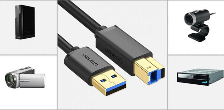 Actual product image Ugreen USB A — USB B (2 m, USB 3.2 Gen 1)