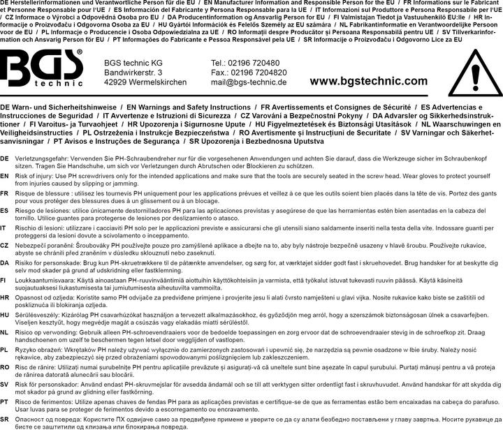 Image du produit BGS Tournevis, long cruciforme PH2 longueur de la lame 450 mm (Recouvrement cruciforme Phillipps (PH))