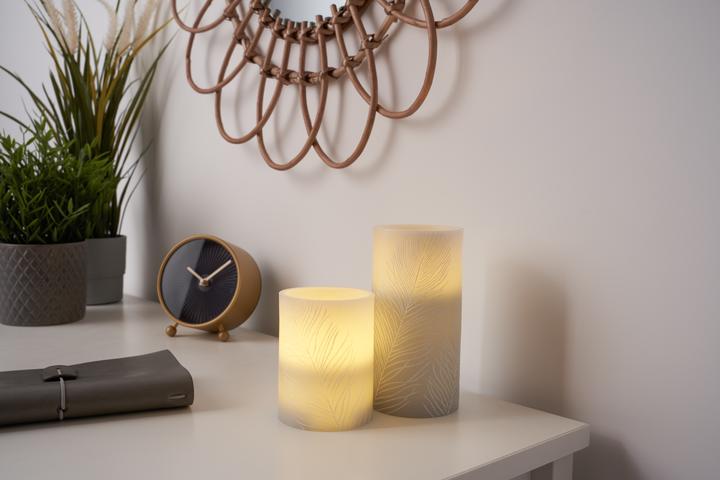 Actual product image Pauleen LED candles set Cosy Feather Ø 7.6 cm, set of 2, gray (1 x)