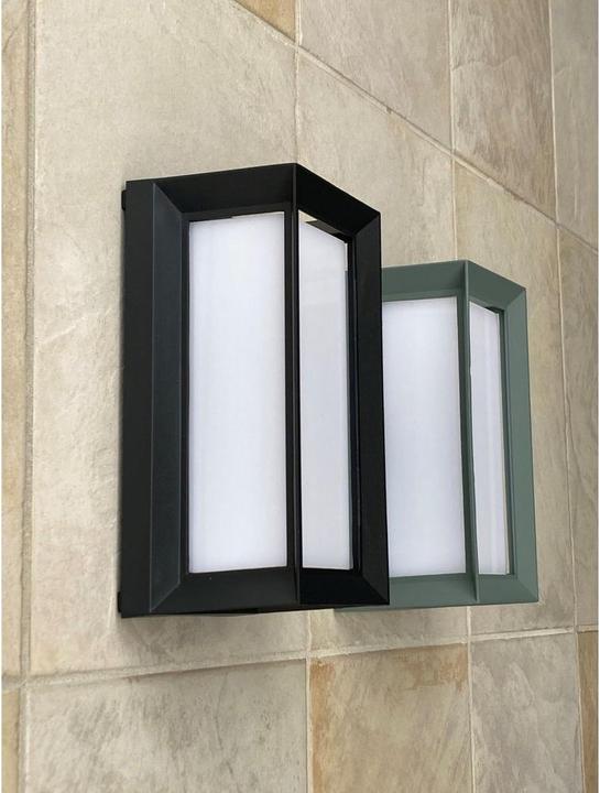 Produktbild Z-Licht Aluminium Quader Wandleuchte IP65 12W schwarz (960 lm)