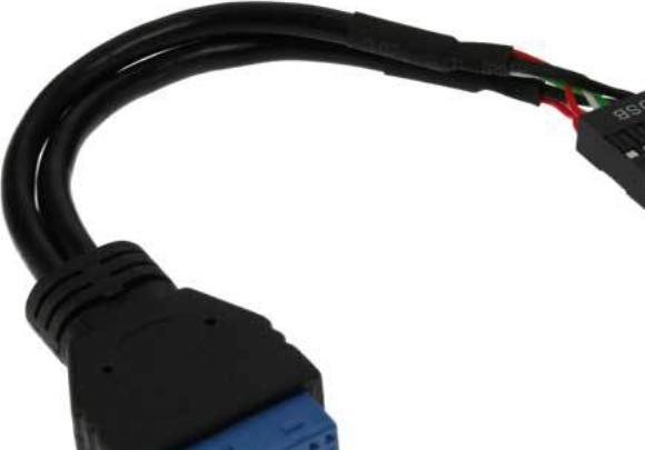 Produktbild InLine Adapter intern USB 3.0 zu intern USB 2.0 - 15 cm (0.15 m, USB 2.0)