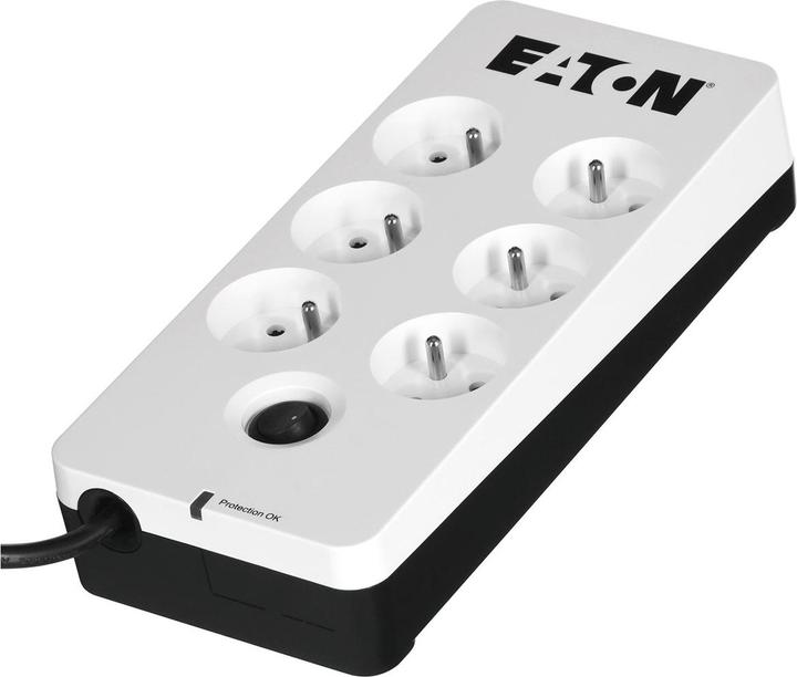 Actual product image Eaton Overvoltage protection PB6F (6 x UTE, 10 A, white) (6 x, CEE 7/5, 1.50 m)