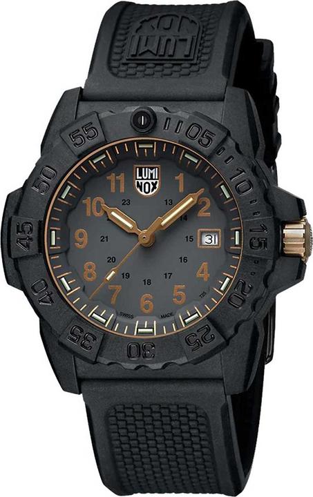 Actual product image Luminox XS.3508.GOLD Navy Seal Diver (Swiss made, Diving watch, Rotating bezel left)