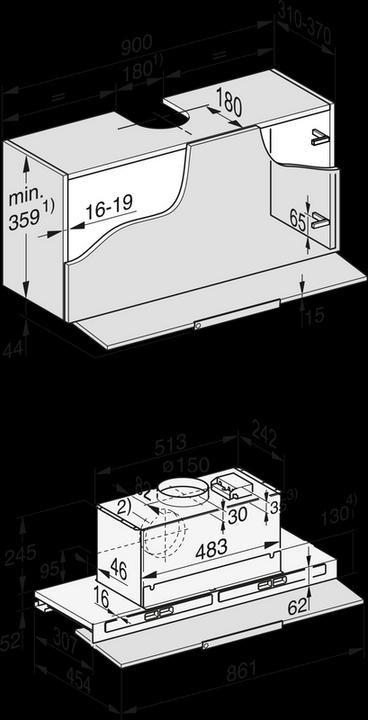 Image du produit Miele DAS 8930 (Hotte écran plat)