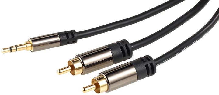 Produktbild Auvisio Premium-Stereo-Kabel 3,5-mm-Klinke auf 2 Cinch-Stecker (3 m, 3.5mm Klinke (AUX), Cinch)