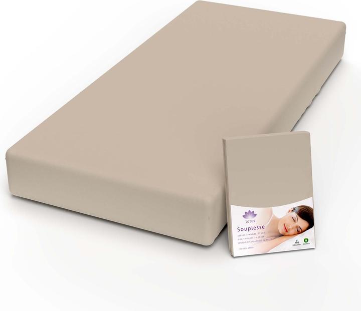 Actual product image Lotus Bettwaren Jersey fitted sheet Souplesse (160 x 200 cm, 140 x 200 cm)