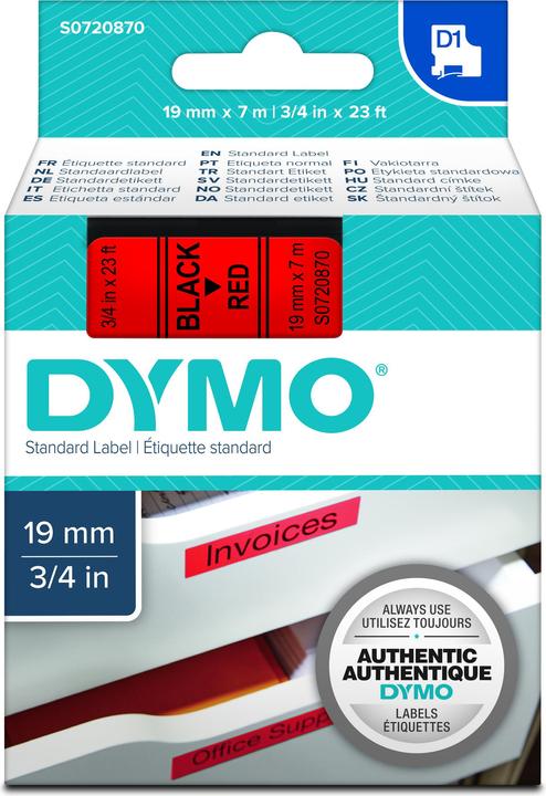 Produktbild Dymo S0720870 Standardband (1.90 cm, Rot)