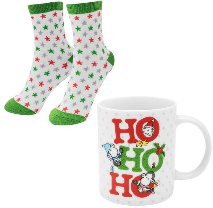 Image du produit Sheepworld Article de fan Ensemble tasse-chaussettes Ho Ho Ho taille 36 - 40 (Une unité par pack, 36 - 40)