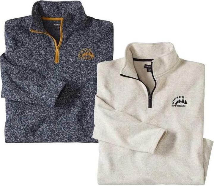Actual product image Atlas For Men Mens Mottled Fleece Top (Pack of 2) (XL)