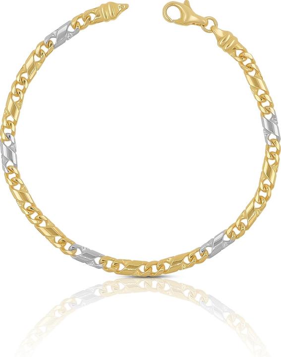 Image du produit Muau Chaîne de 8 (21 cm, 750, Or blanc, Or jaune 18 carats)