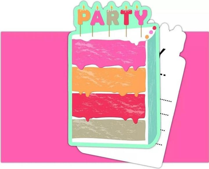 Immagine prodotto Procos Torta Compleanno Inviti Misura Confezione 6