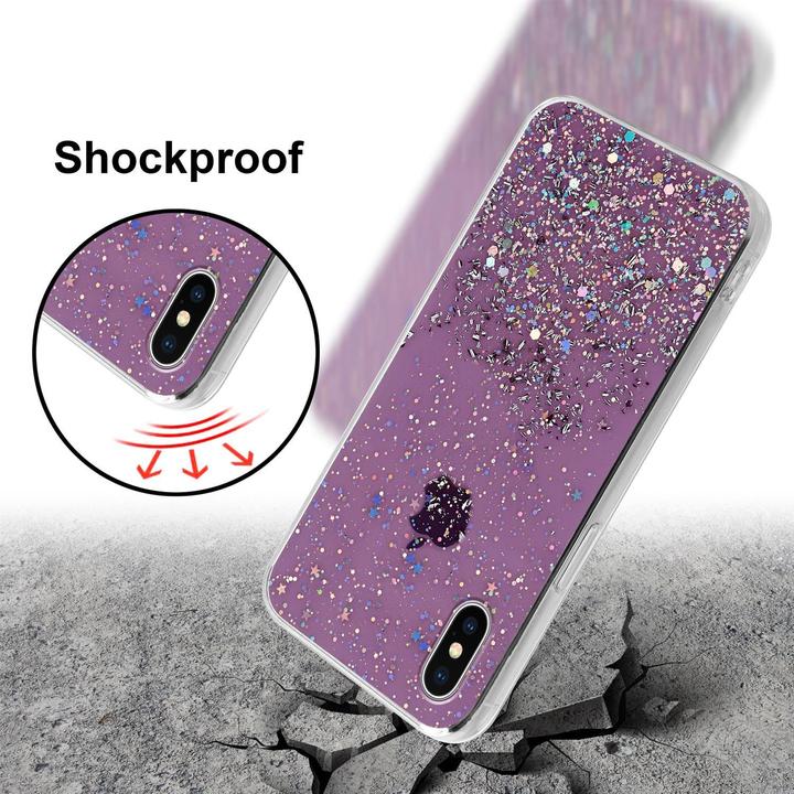 Actual product image Cadorabo TPU cover sparkling glitter (Apple iPhone X)
