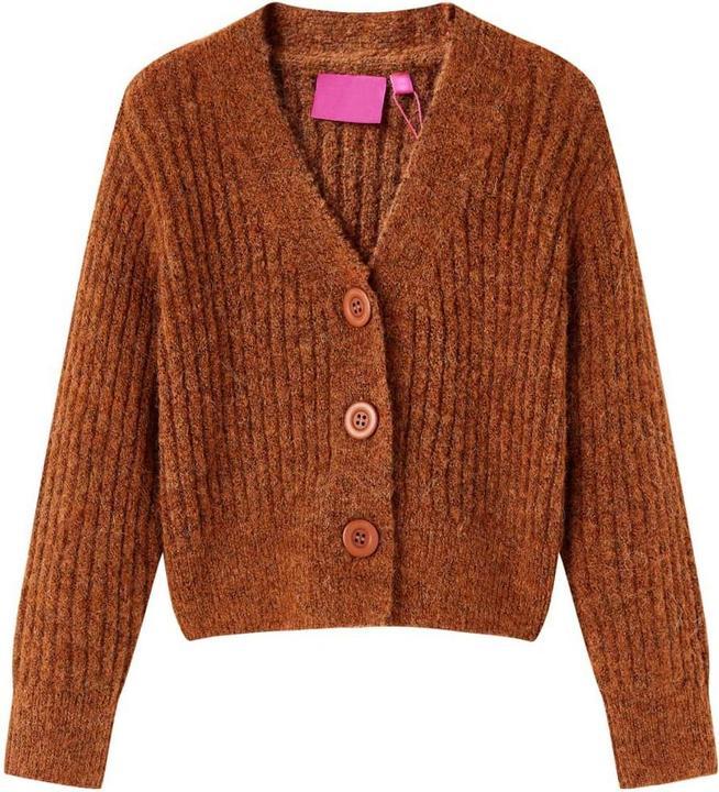 VidaXL Kinder-Strickjacke Cognac 92,Material: 17 % Acryl. 63 (92)