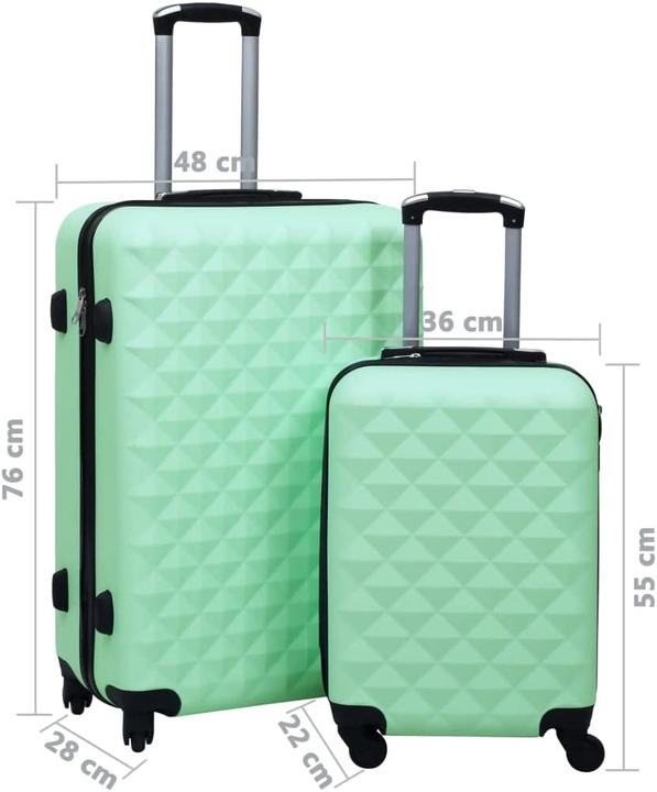 Produktbild VidaXL Trolley Set, Mintgrün (Handgepäck (bis 50l), L (90 - 115l))
