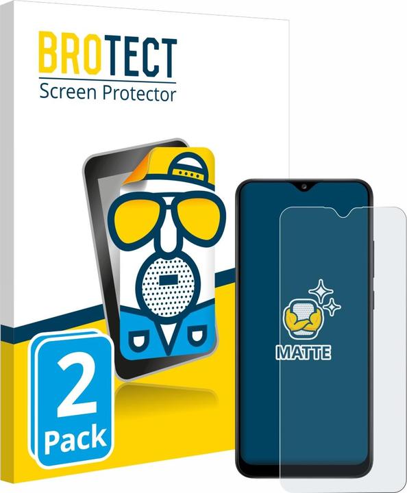 Actual product image BROTECT Anti-glare screen protector matt (2 Piece, Samsung Galaxy A02s)