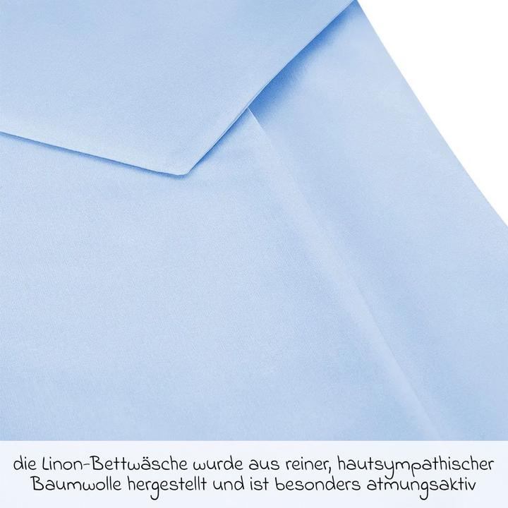 Image du produit Makian Parures de lit bébé Parure de lit 80 x 80 cm - Bleu clair uni
