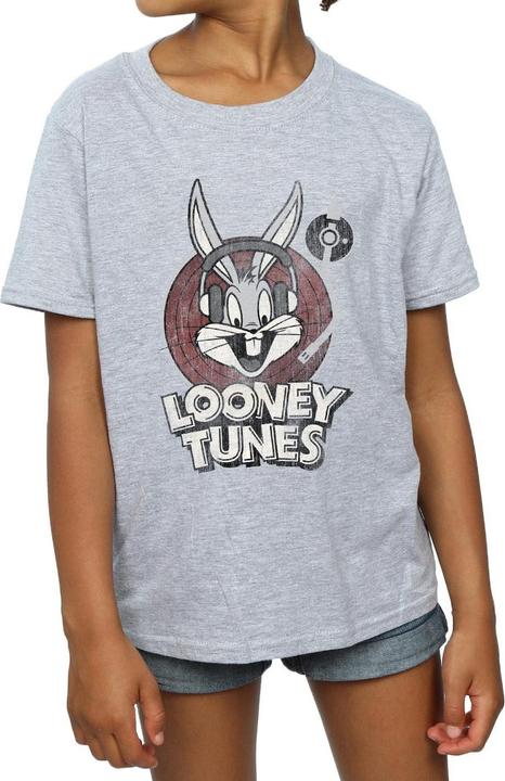 Immagine prodotto Looney Tunes Bugs Bunny Circle Logo Maglietta Ragazze (152, 158)