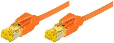 Productafbeelding Tecline Patchkabel S/FTP, PiMF, Cat 6a, oranje, 1,5 m Voor 10 Gigabit/s, halogeenvrij, met Draka kabel en (S/FTP, CAT6a, 1.50 m)