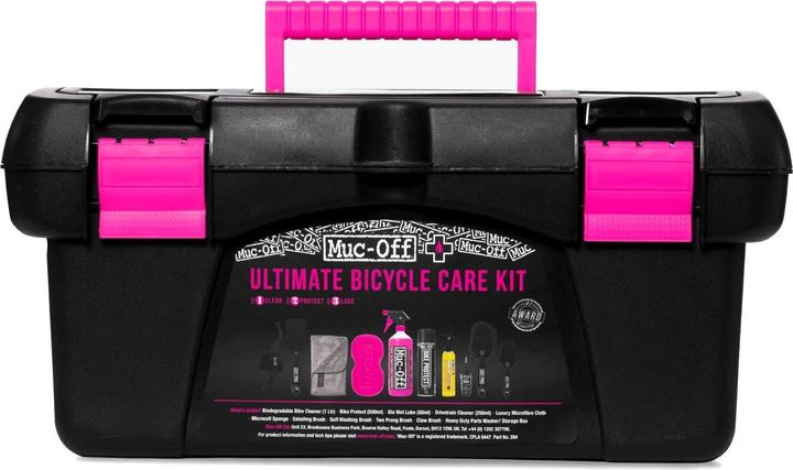 Immagine prodotto Muc-Off Kit Bicicletta Ultimate (1800 ml, Lubrificante universale, Spugna, Pulitore per biciclette, Detergente per catena, Set di cura)
