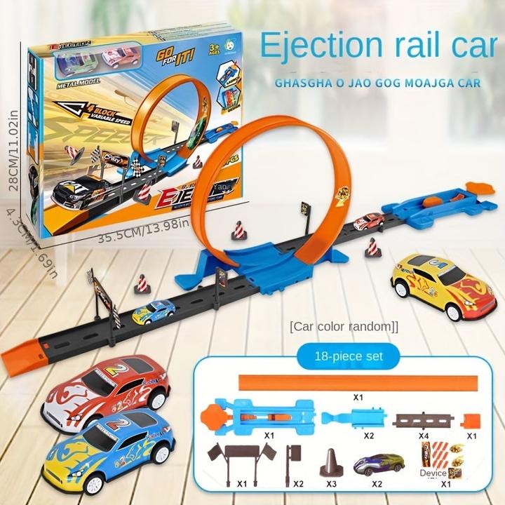 Actual product image Activity Board 360° rotating race track rollercoaster set, children's high-speed car racing, car track sets