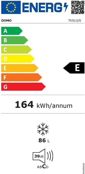 Label énergétique SPC TK913/S (Autonome, 86 l)