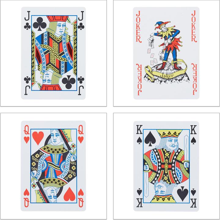 Actual product image Relaxdays Poker Playing Cards (German, French, Italian, English)