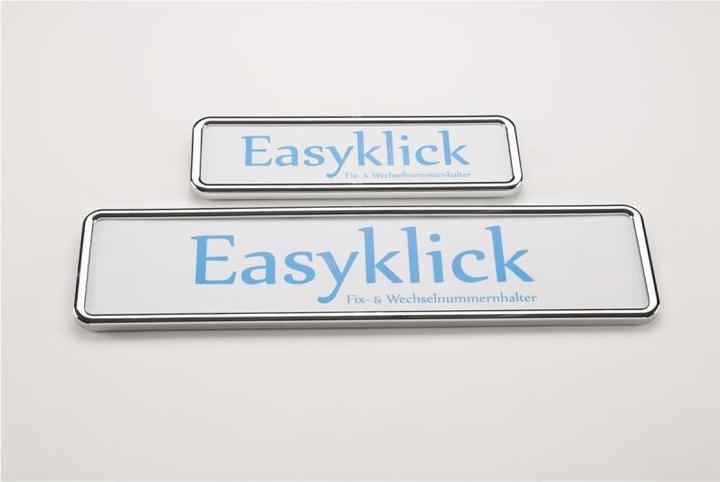Produktbild Easyklick Nummernrahmen Langformat 8x30 + 11x50 Set chrom