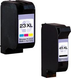 Actual product image Plutoos HP 45 XL HP 23 XL cartridges XXL compatible, set of 2 BK+CL
