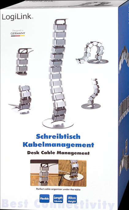 Produktbild LogiLink Flexibler Kabelkanal für den Schreibtisch, 800 x 68 mm (18 G (Kabelkanal, 2.80 cm)