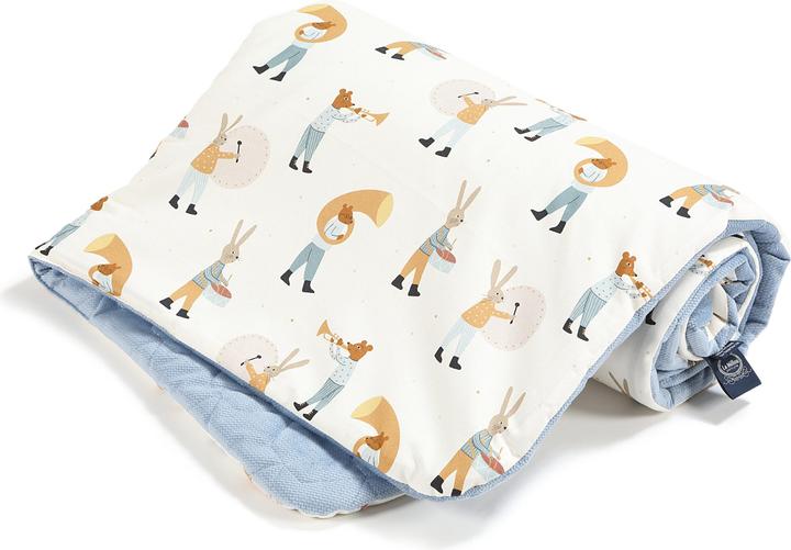 Produktbild La Millou Babynest |Premium Baumwolle-Velvet|Inklusiv Sleepy Pig Kissen |Heart Beat Blue