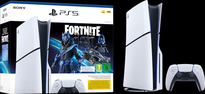 Netzteil, Controller, USB Kabel, HDMI Kabel, Druckerzeugnisse, Konsole mit Disclaufwerk, Fornite Cobalt STar Bundle Gutschein
