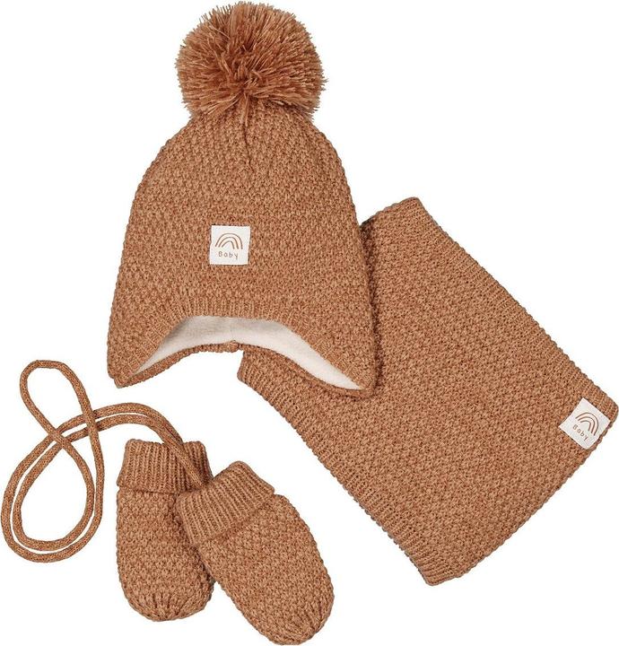 Actual product image La Redoute Collections Set of cap + snood + mittens