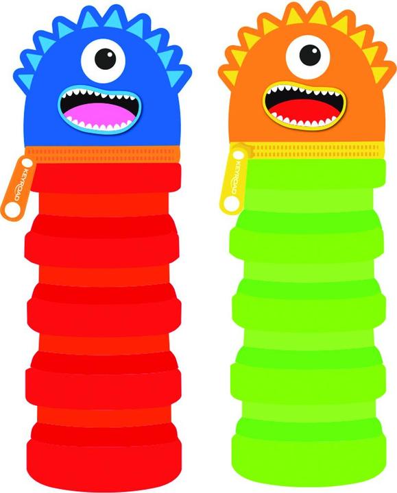 Actual product image Keyroad silicone pencil case, monster, tube, colour mix
