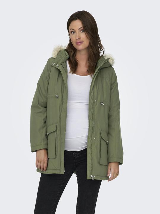 Actual product image Only Maternity Hood with detachable faux fur trim Maternity parka Long parka (S)